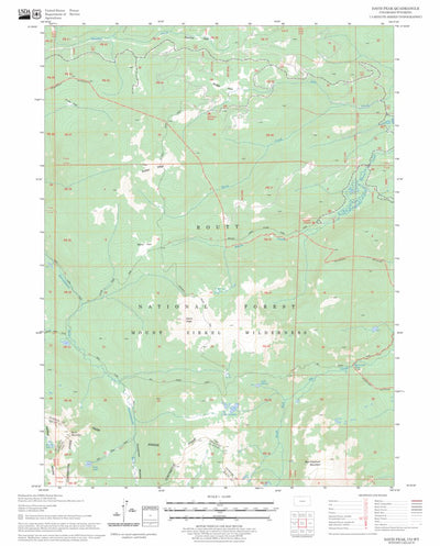 US Forest Service - Topo Davis Peak, CO - WY FSTopo Legacy digital map