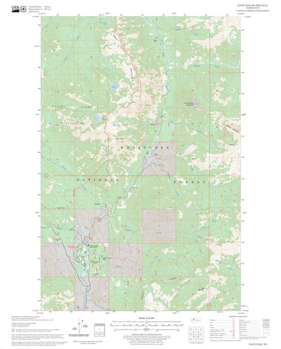 US Forest Service - Topo Davis Peak, WA digital map