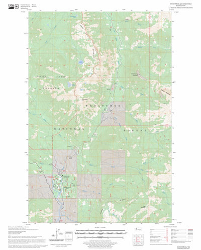 US Forest Service - Topo Davis Peak, WA FSTopo Legacy digital map