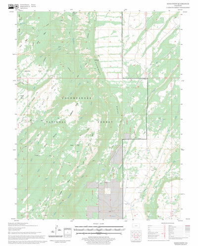 US Forest Service - Topo Davis Point, CO FSTopo Legacy digital map