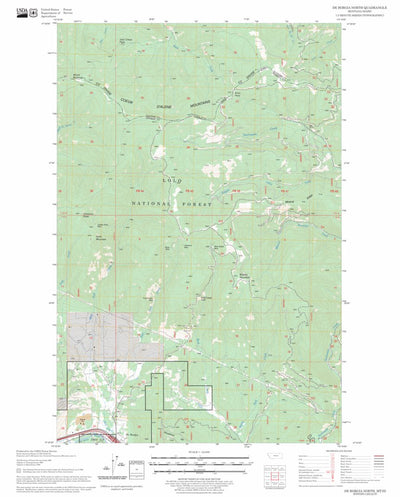 US Forest Service - Topo De Borgia North, MT - ID FSTopo Legacy digital map
