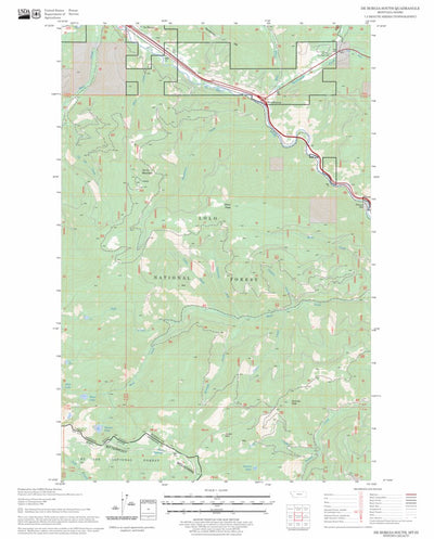 US Forest Service - Topo De Borgia South, MT - ID FSTopo Legacy digital map