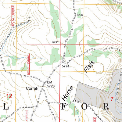 US Forest Service - Topo Dead Horse Flats, SD FSTopo Legacy digital map