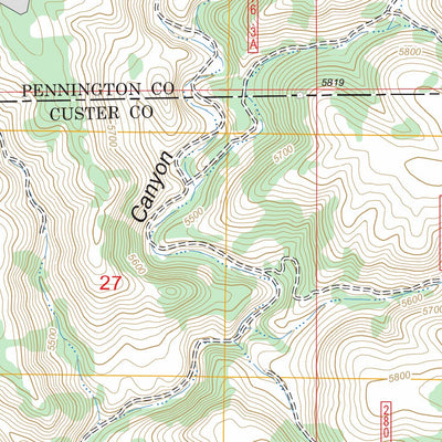 US Forest Service - Topo Dead Horse Flats, SD FSTopo Legacy digital map