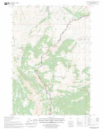 US Forest Service - Topo Deadman Lake, MT - ID FSTopo Legacy digital map