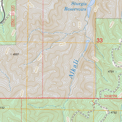 US Forest Service - Topo Deadman Mountain, SD FSTopo Legacy digital map
