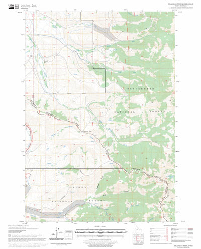 US Forest Service - Topo Deadman Pass, ID - MT FSTopo Legacy digital map