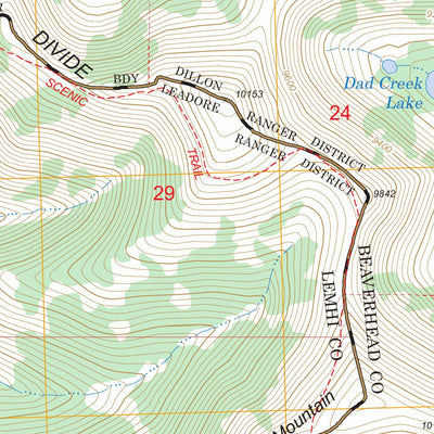 US Forest Service - Topo Deadman Pass, ID - MT FSTopo Legacy digital map