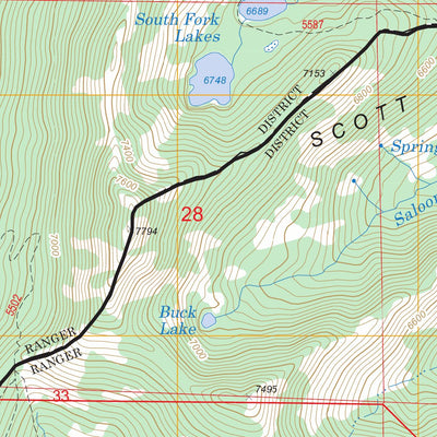 US Forest Service - Topo Deadman Peak, CA FSTopo Legacy digital map