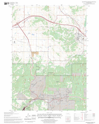 US Forest Service - Topo Deadwood North, SD FSTopo Legacy digital map