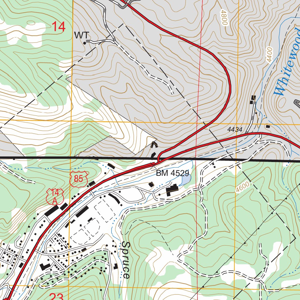 Deadwood North, SD FSTopo Legacy Map by US Forest Service - Topo