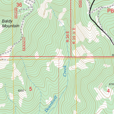 US Forest Service - Topo Deardorff Mountain, OR FSTopo Legacy digital map