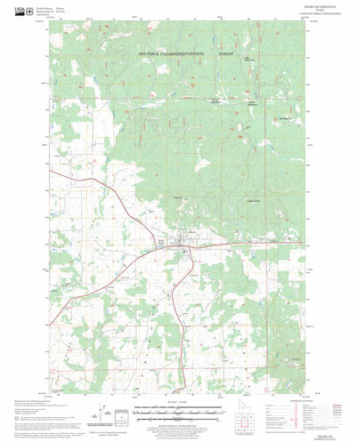 US Forest Service - Topo Deary, ID FSTopo Legacy digital map