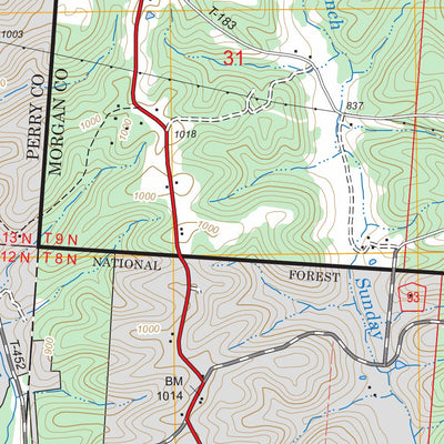 US Forest Service - Topo Deavertown, OH FSTopo Legacy digital map
