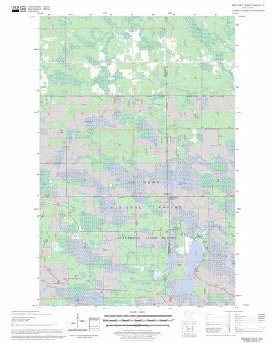 US Forest Service - Topo Decker Lake, MN FSTopo Legacy digital map