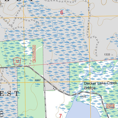 US Forest Service - Topo Decker Lake, MN FSTopo Legacy digital map