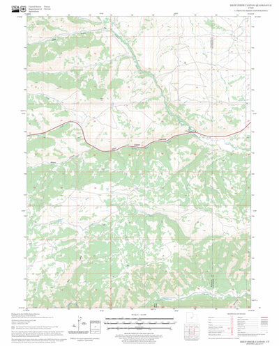 US Forest Service - Topo Deep Creek Canyon, UT FSTopo Legacy digital map