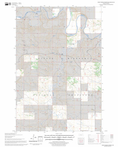 US Forest Service - Topo Deep Creek North, ND FSTopo Legacy digital map