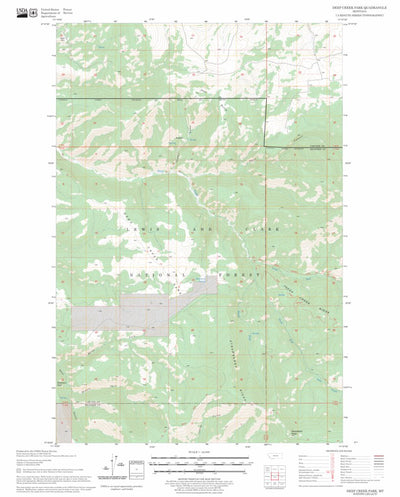 US Forest Service - Topo Deep Creek Park, MT FSTopo Legacy digital map
