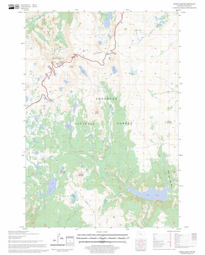 US Forest Service - Topo Deep Lake, WY - MT FSTopo Legacy digital map