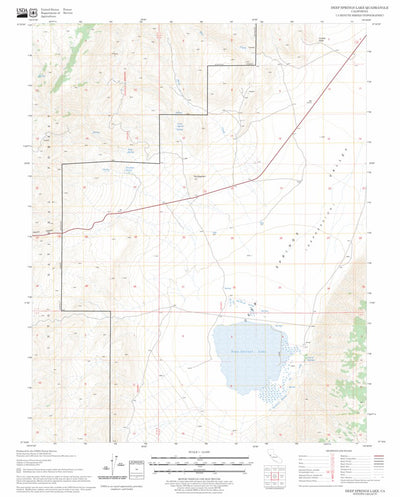 US Forest Service - Topo Deep Springs Lake, CA FSTopo Legacy digital map
