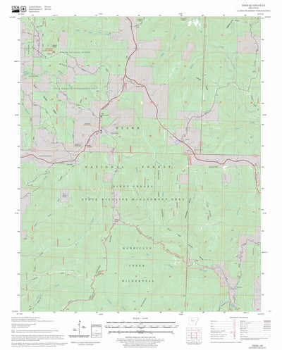 US Forest Service - Topo Deer, AR FSTopo Legacy digital map