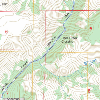 US Forest Service - Topo Deer Creek Flat, CA FSTopo Legacy digital map