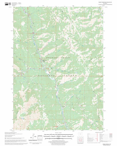 US Forest Service - Topo Deer Creek, WY FSTopo Legacy digital map
