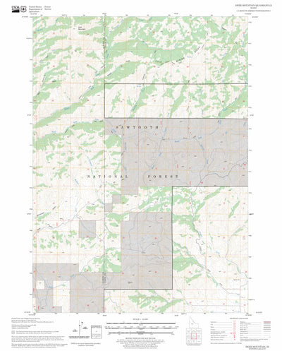 US Forest Service - Topo Deer Mountain, ID FSTopo Legacy digital map