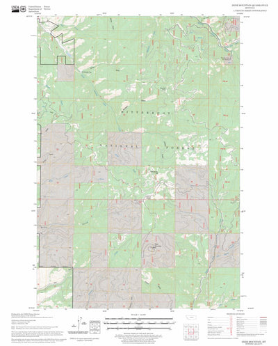 US Forest Service - Topo Deer Mountain, MT FSTopo Legacy digital map
