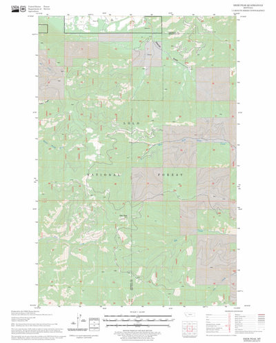 US Forest Service - Topo Deer Peak, MT FSTopo Legacy digital map