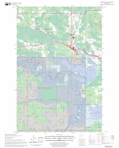 US Forest Service - Topo Deer River, MN FSTopo Legacy digital map