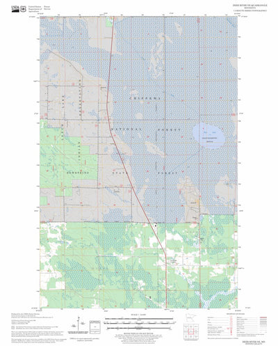 US Forest Service - Topo Deer River NE, MN FSTopo Legacy digital map