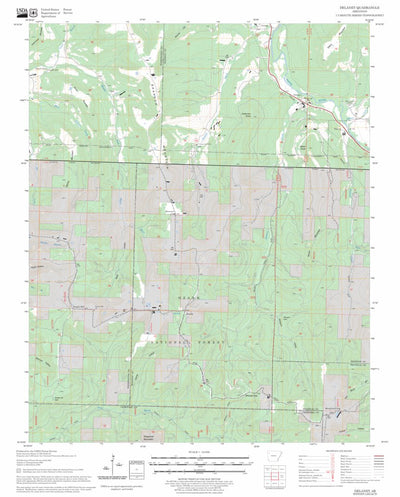 US Forest Service - Topo Delaney, AR FSTopo Legacy digital map