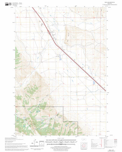 US Forest Service - Topo Dell, MT FSTopo Legacy digital map