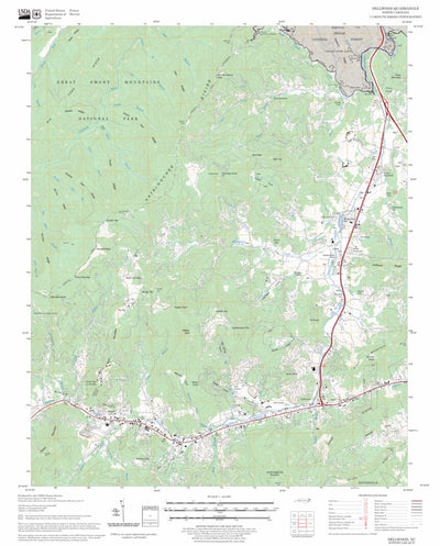 US Forest Service - Topo Dellwood, NC FSTopo Legacy digital map