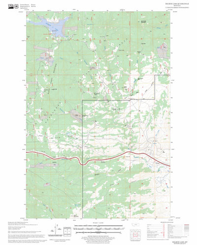 US Forest Service - Topo Delmoe Lake, MT FSTopo Legacy digital map