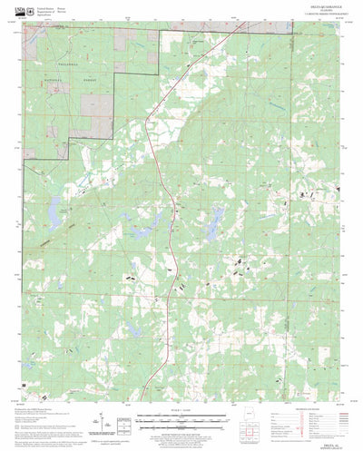 US Forest Service - Topo Delta, AL FSTopo Legacy digital map