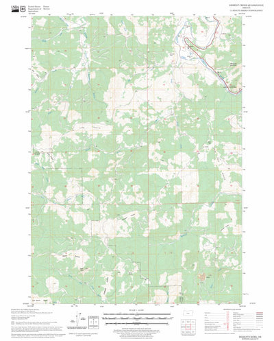 US Forest Service - Topo Dement Creek, OR FSTopo Legacy digital map