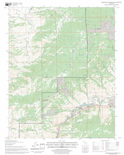 US Forest Service - Topo Democrat Hot Springs, CA FSTopo Legacy digital map