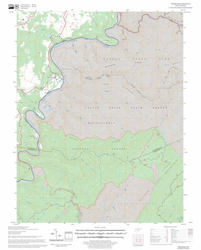 US Forest Service - Topo Denmar, WV FSTopo Legacy digital map