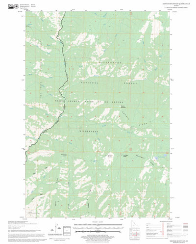 US Forest Service - Topo Dennis Mountain, ID FSTopo Legacy digital map