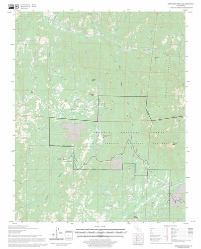 US Forest Service - Topo Dennison Peak, CA FSTopo Legacy digital map