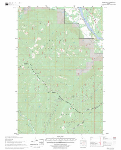US Forest Service - Topo Derr Point, ID FSTopo Legacy digital map