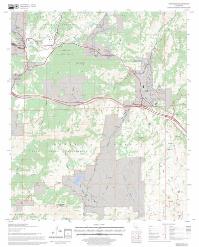 US Forest Service - Topo Descanso, CA FSTopo Legacy digital map