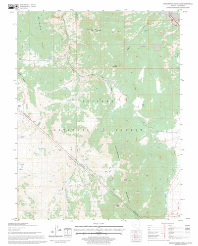 US Forest Service - Topo Desert Creek Peak, NV - CA FSTopo Legacy digital map