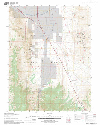 US Forest Service - Topo Desert Creek Ranch, NV FSTopo Legacy digital map