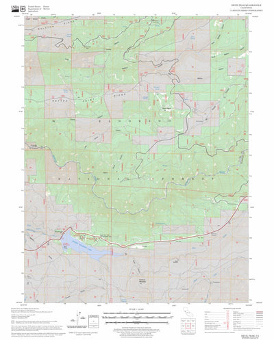 US Forest Service - Topo Devil Peak, CA FSTopo Legacy digital map