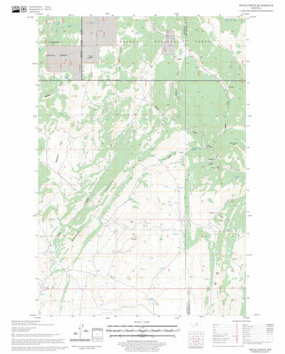 US Forest Service - Topo Devils Fence, MT FSTopo Legacy digital map