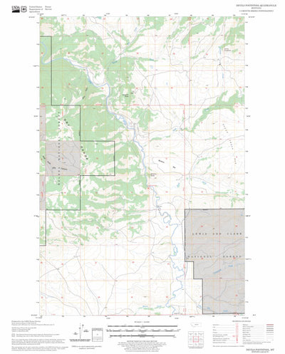 US Forest Service - Topo Devils Footstool, MT FSTopo Legacy digital map